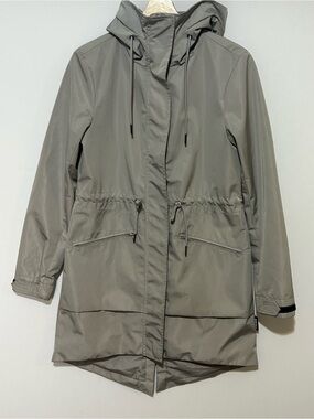 NOIZE Sibi Silver Grey Shiny Waterproof Raincoat XS